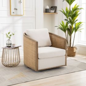 COOLMORE Swivel Barrel Chair, Comfy Round Accent Sofa Chair for Living Room, 360 Degree Swivel Barrel Club Chair, Leisure Arm Chair for Nursery, Hotel